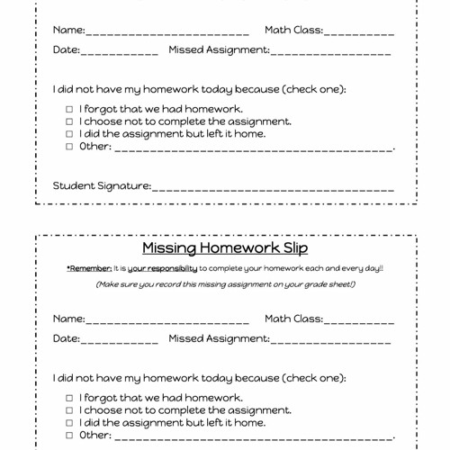 Stream Missing Homework Slip Printable by FacmoPberyo | Listen online for  free on SoundCloud