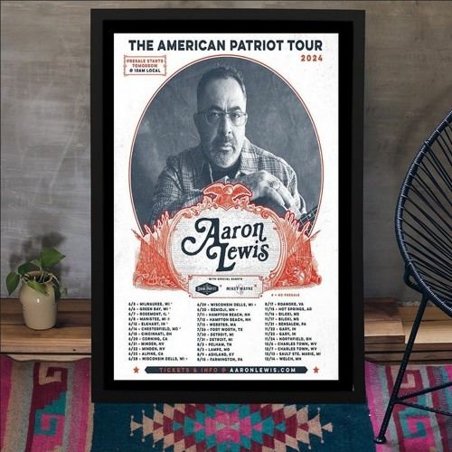 Stream Aaron Lewis Tour American Patriot 2024 Poster by Hoolatee