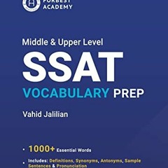 FREE PDF 🎯 Middle & Upper Level SSAT Vocabulary Prep: SSAT Words Workbook by  Vahid