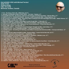2025-10-03 DJ Michael Terzian pres. DéCaDANSE #350 on Montreal's CIBL 101.5FM