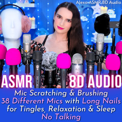 8D Mic Scratching 20 Mics at the Same Time with Long Nails - Foam, Fluffy & Bare