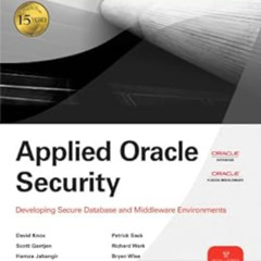Get EPUB ✓ Applied Oracle Security : Developing Secure Database and Middleware Enviro