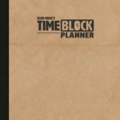 Read Books Online Elon Musk's Time Block Planner