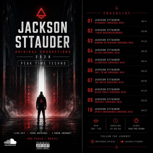Capa oficial — Jackson Sttauder — Peak Time Techno — Original Productions 2026 (Live Set)