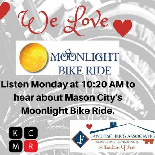 Moonlight Bike Ride In Mason City, July 27 - Aug. 2, 2020