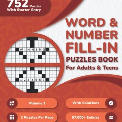 read Word And Number Fill In Puzzles Book for Adults: 750+ Large Print Word And