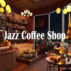 Relaxing Jazz Music And Rain in Beautiful Cozy Coffee Shop In LonDon At Night - Smooth Piano Jazz