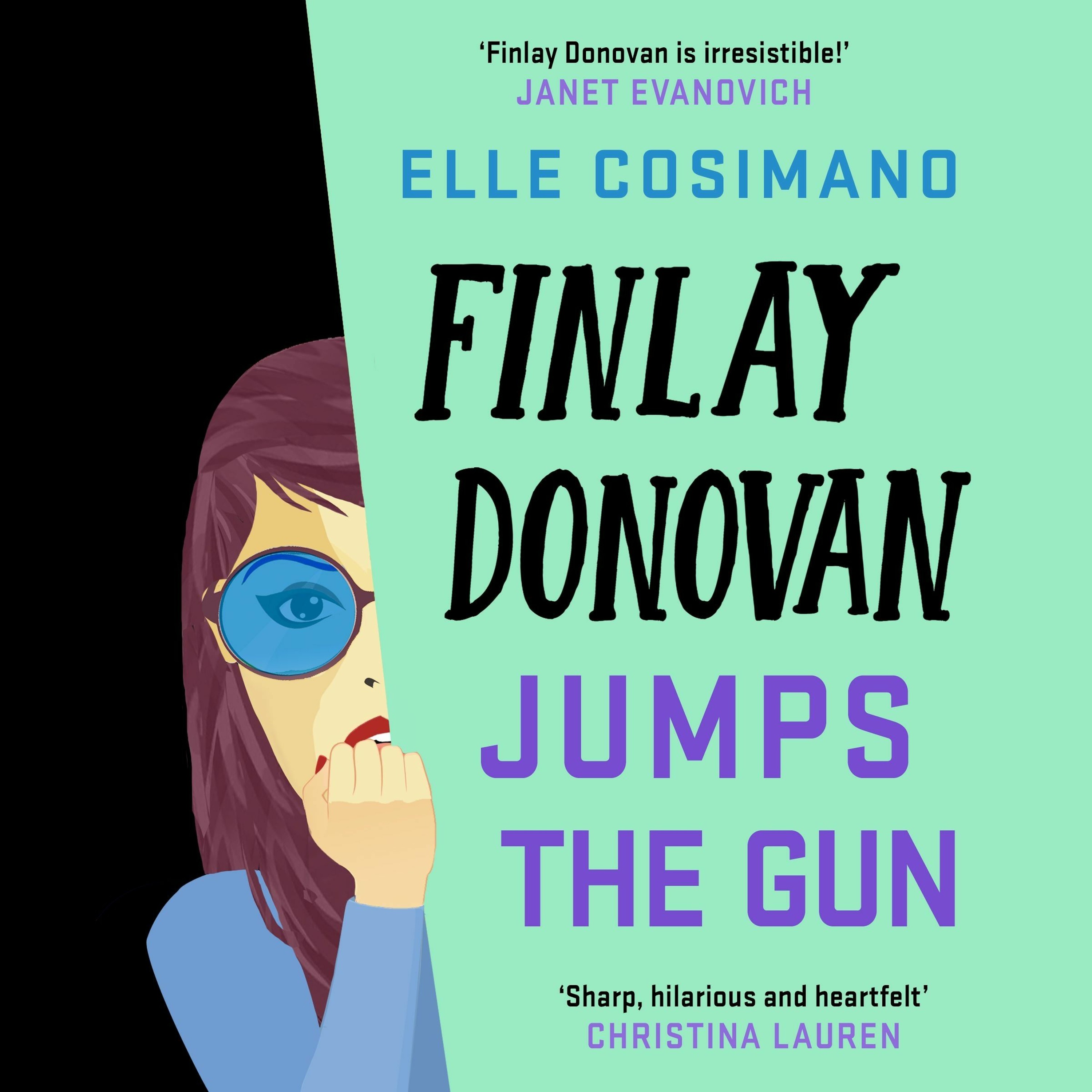 cover of episode FINLAY DONOVAN JUMPS THE GUN by Elle Cosimano, read by Angela Dawe - audiobook extract