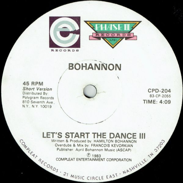 Bohannon - Let's Start The Dance III (Dub)