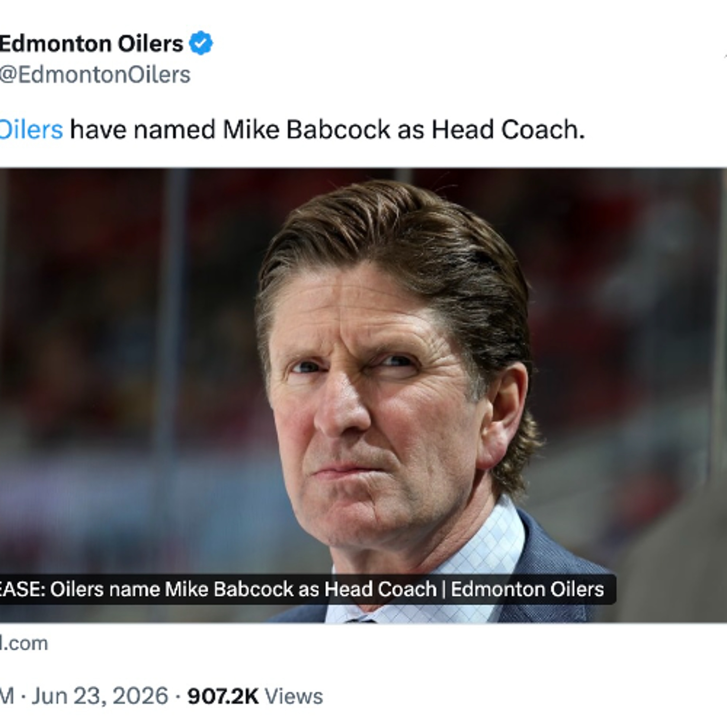 The Cult of Hockey's "Oilers with bold moves on Babock, Murphy, Dickinson" podcast episode artwork