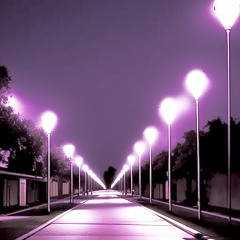 purple street lights