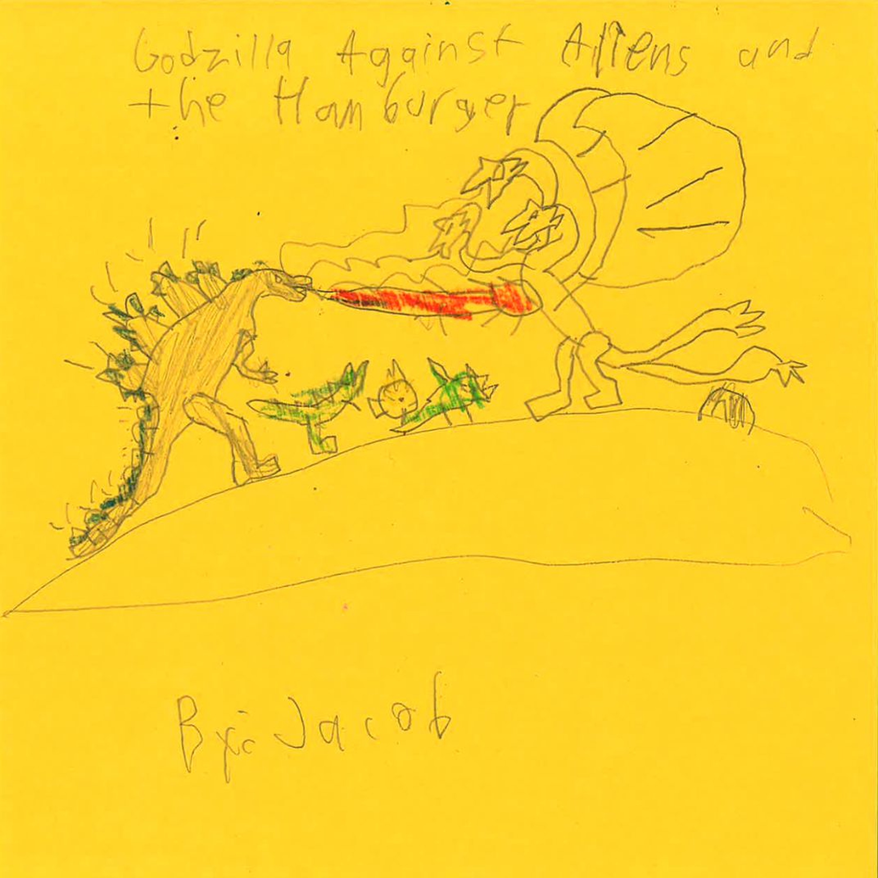 Godzilla Against Aliens and the Hamburger by Jacob episode artwork