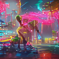 drenched in neon