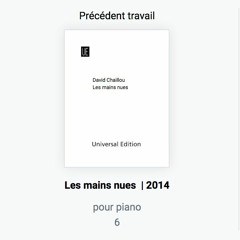 Les Mains Nues by David Chaillou played by Moises Fernandez Via