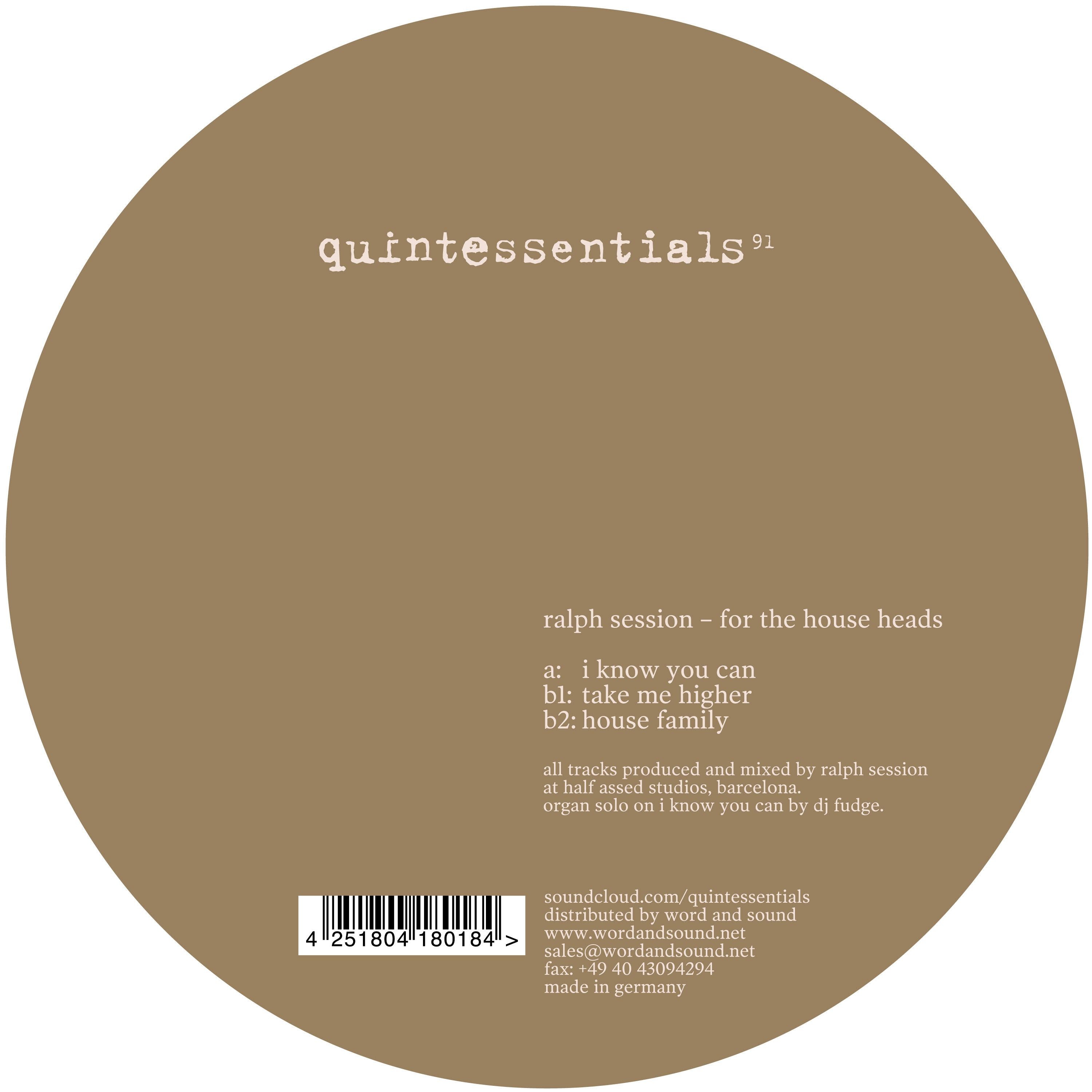 PREMIERE: Ralph Session - I Know You Can [Quintessentials]