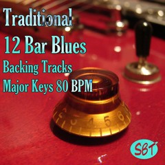 12 Bar Blues Guitar Backing Track A Major 80 BPM