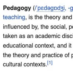 pedagogy