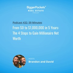 BP Podcast 432: From $0 to $1,000,000 in 5 Years: The 4 Steps to Gain Millionaire Net Worth