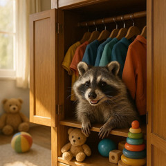 Racoons in the closet