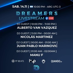 Manu F - Dreamers Live Stream  14 - 11 - 20