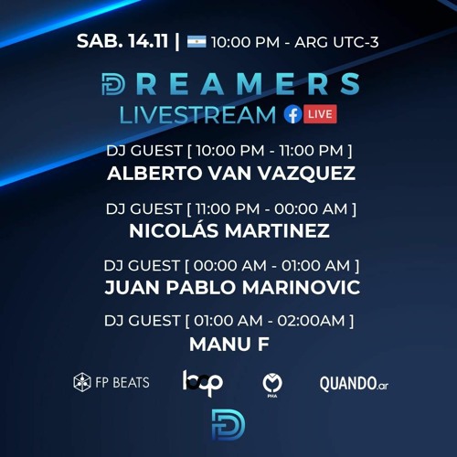 Manu F - Dreamers Live Stream  14 - 11 - 20