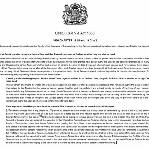 The Cestui Que Vie Trust Act 1666 PDF – Unraveling a Historical Legal Enigma