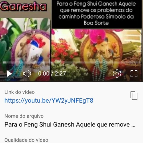 Ganesh Aquele que remove os problemas do caminho Poderoso Símbolo da Boa Sorte