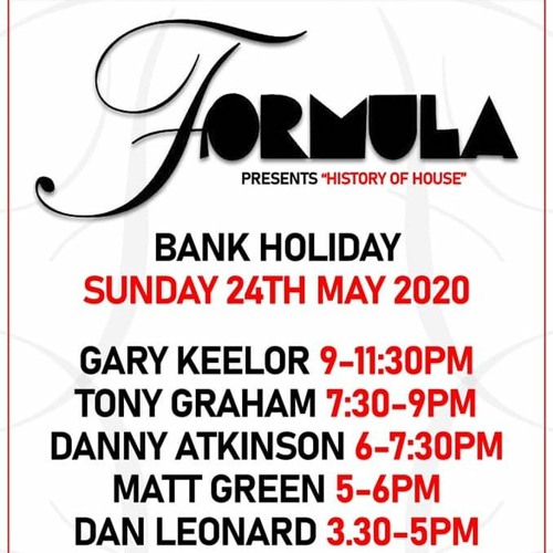 Gary Keelor - Formula Presents 'History Of House' - FB Live Stream (24-5-2020)