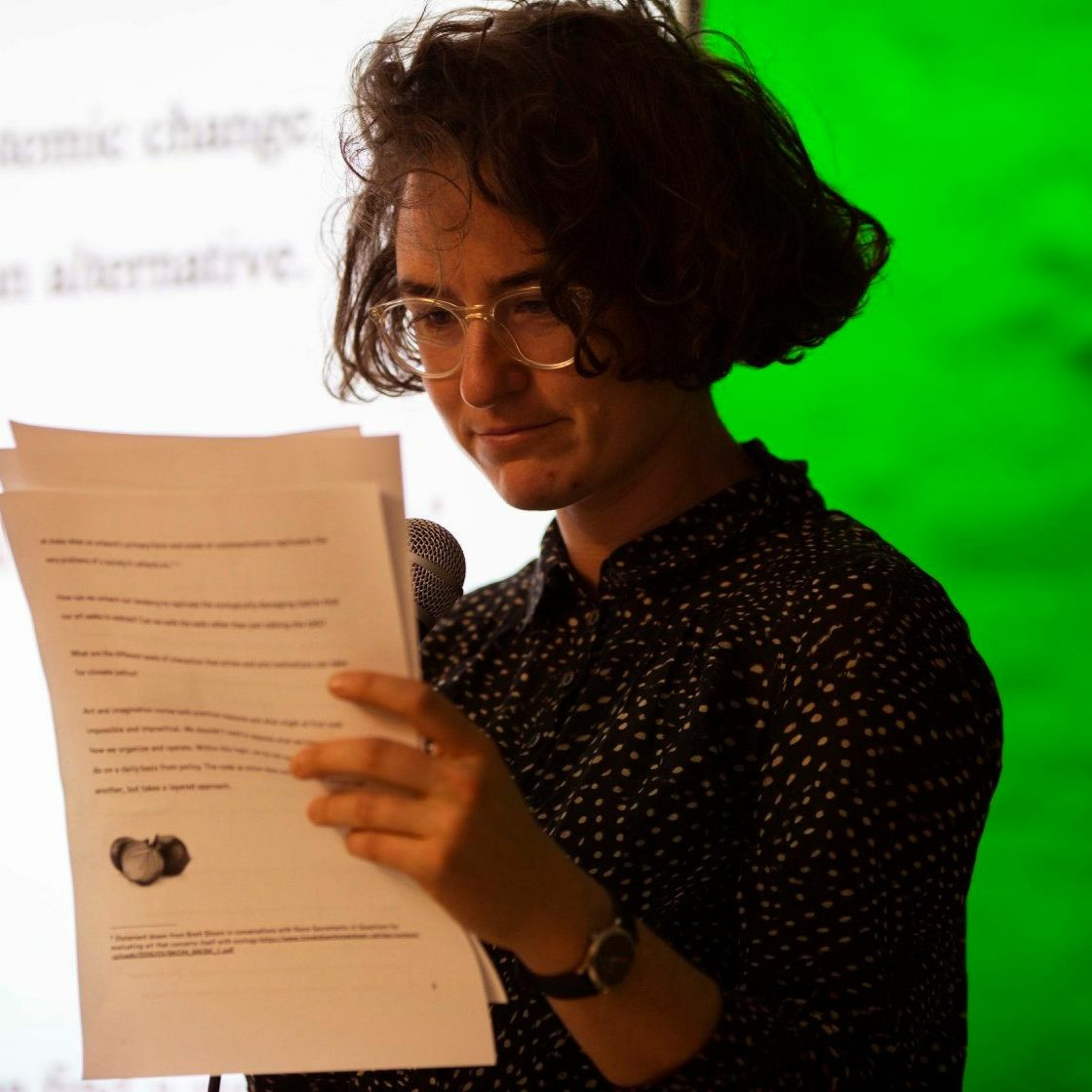 Collective reading of the first version of the Climate Justice Code episode artwork
