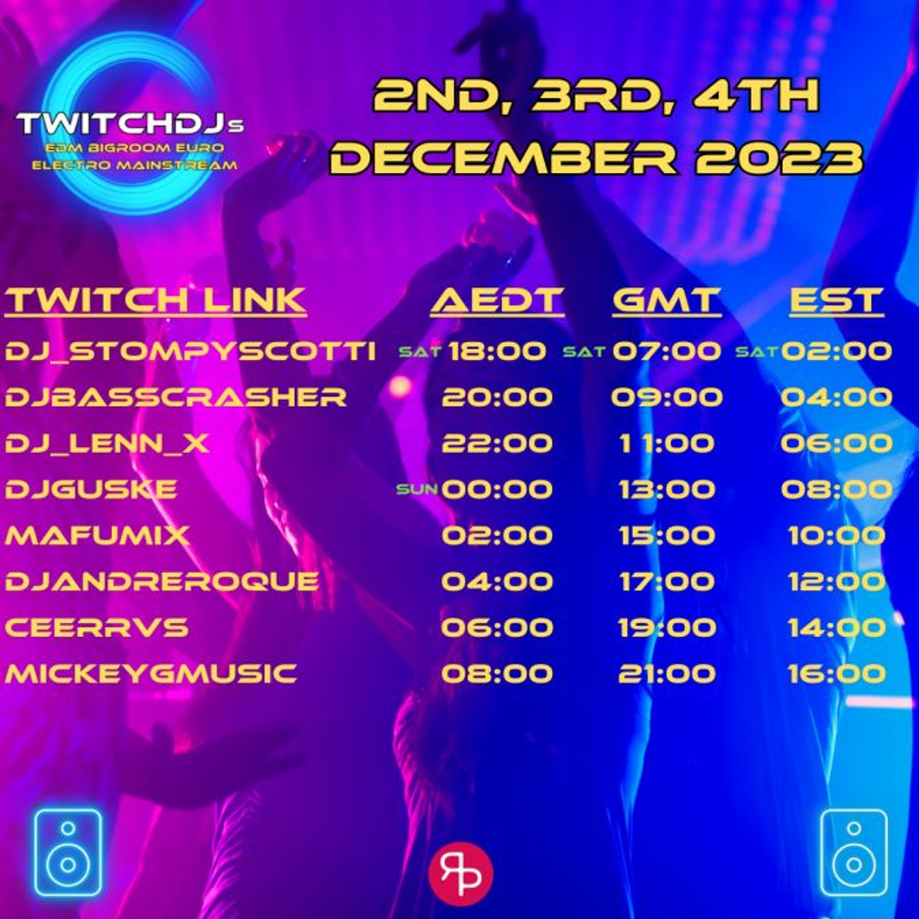 Twitch DJs EDM raid train