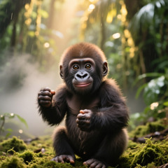 🌿 ছোট গরিলা 🦍 গান ও নাচ 🎵