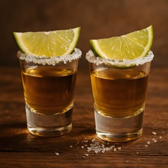 Two shots of tequila