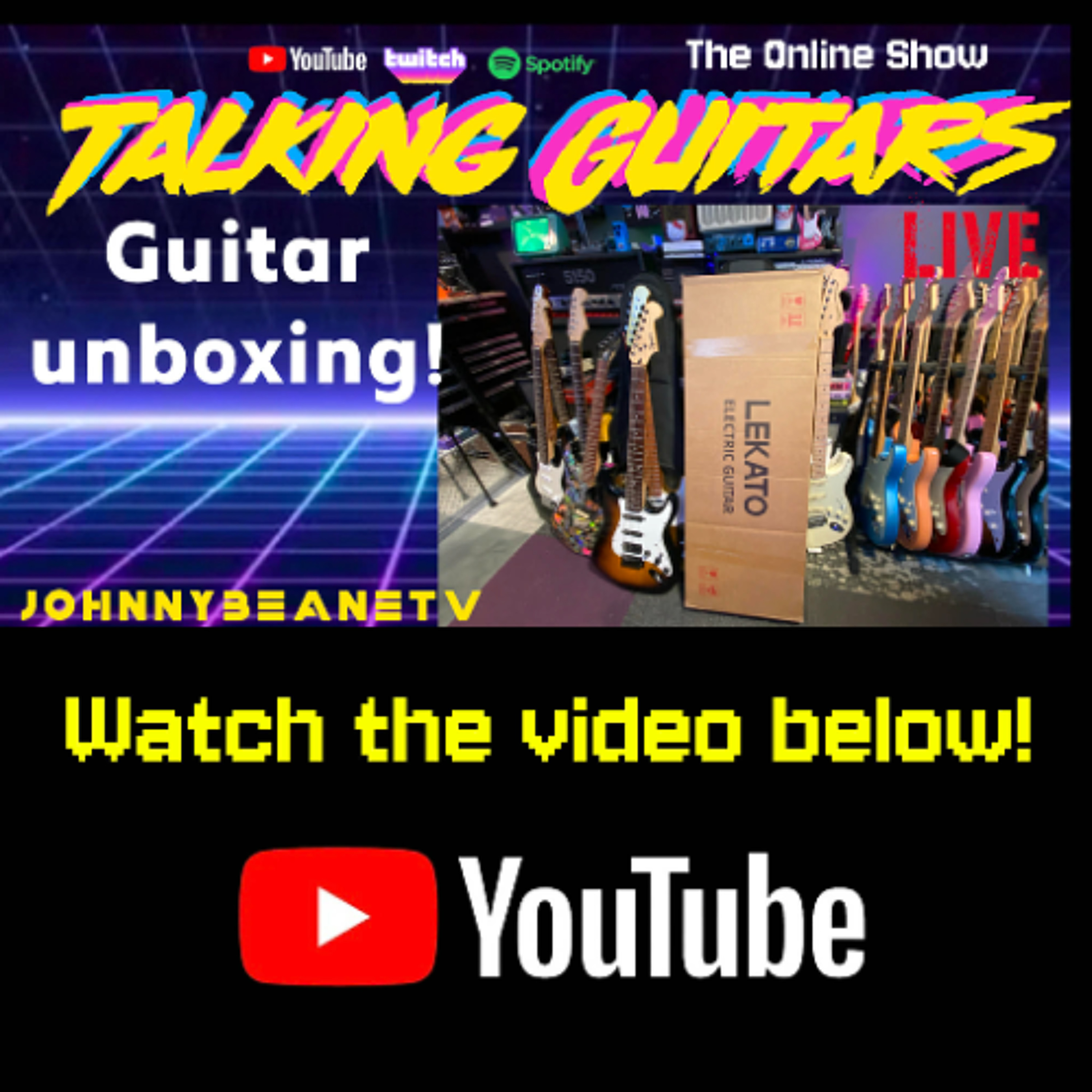 Talking Guitars LIVE! 🎸 LEKATO Guitar kit UNBOXING! 🎸🔥 Full Beginner Bundle w/ Mini Amp! 2/24/26 episode artwork