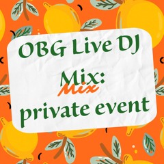 OBG Live DJ Mix: Private event
