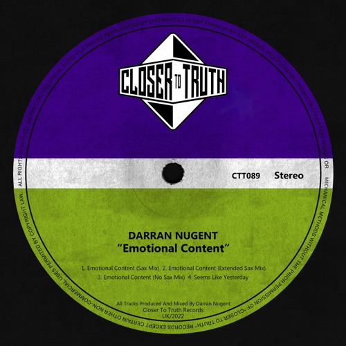 HSM PREMIERE | Darran Nugent - Emotional Content (Sax Mix) [Closer To Truth]