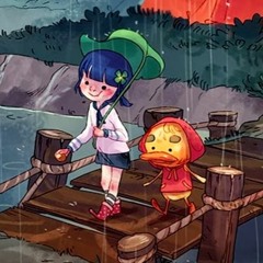 a rainy town || animal crossing ost + thunderstorm ambience