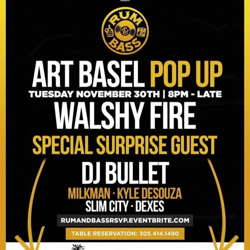 Rum and Bass Art basel 2021 Walshy Fire & Kyle DeSouza