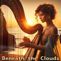 Beneath the Clouds: Harp Music, and Rain Sounds, Meditation for Depression
