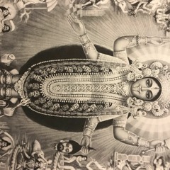 a-frog-approaches-divine-mother-at-a-waterfall