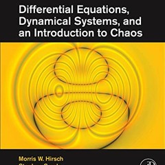 GET PDF 📫 Differential Equations, Dynamical Systems, and an Introduction to Chaos by