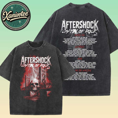 Aftershock Festival 2025 Deadly Crossing Tee For Sacramento CA At Discovery Park On October 2-5 2025 Black Washed T-Shirt