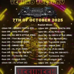 GMar on TECHNO TUESDAY  #15   TECHNECK NRG RADIO 07.10.25
