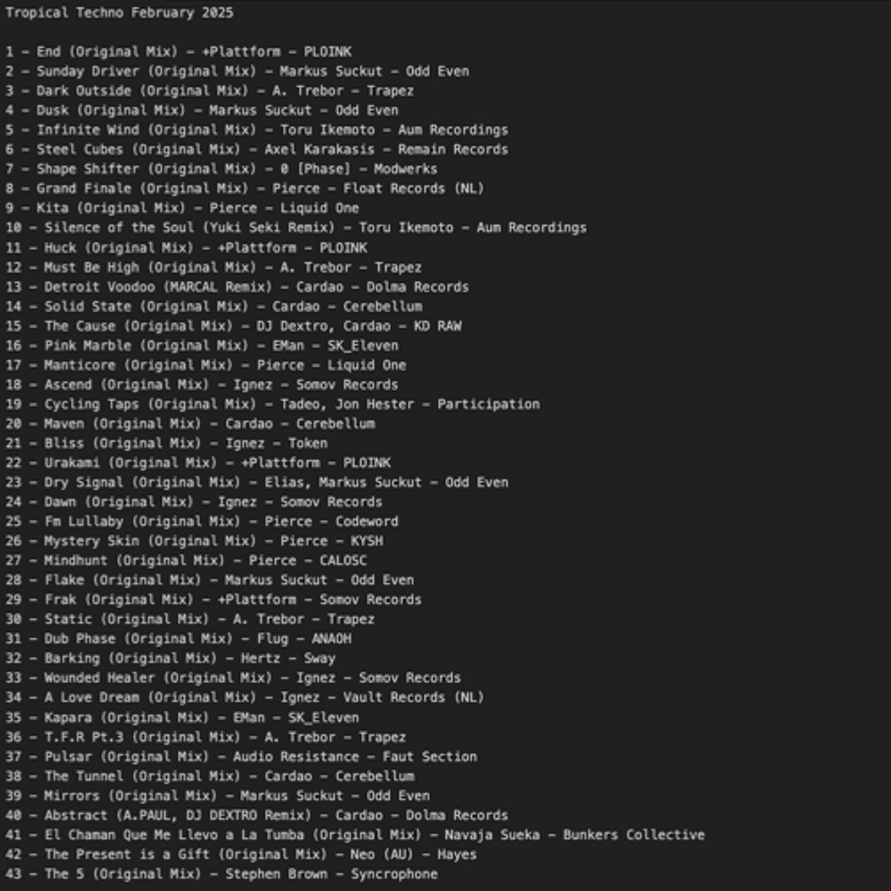 Tropical Techno Podcast