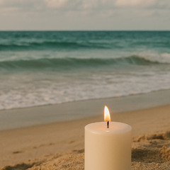 on a beach / 3step