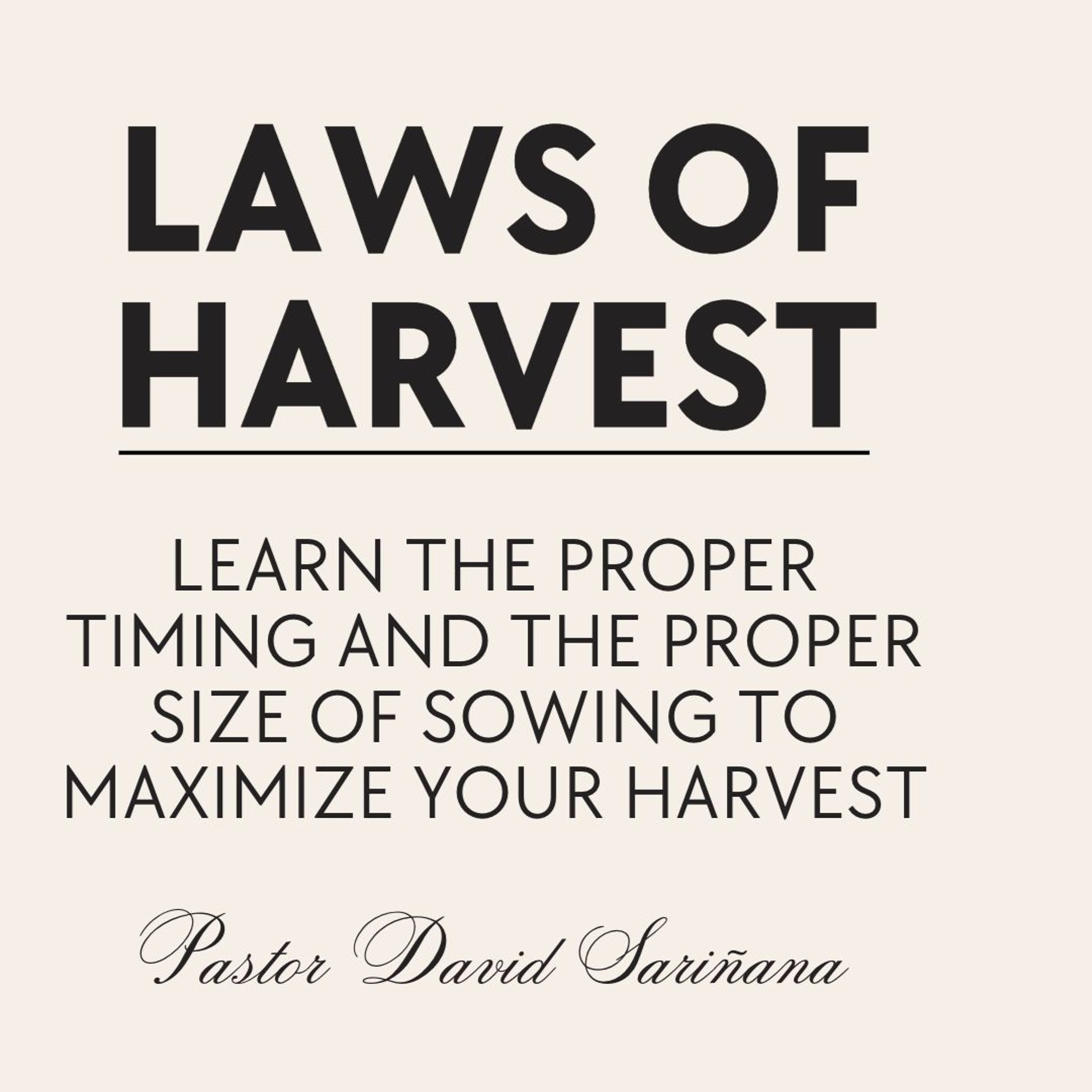Laws of Harvest episode artwork