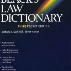 VIEW [KINDLE PDF EBOOK EPUB] Black's Law Dictionary (Pocket), 3rd Edition by  Bryan A. Garner 💕