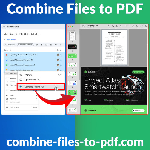 Combine Files to PDF and Merge Documents of Any Format