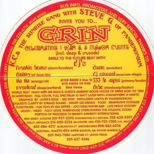 DMITRY of Deee-Lite & FRANKIE BONES - GRIN RAVE 1993  SIDE A