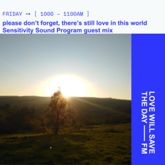 "please don't forget, there's still love in this world" guestmix for folk implosion radioshow on Love Will Save the Day FM - 09/05/2025