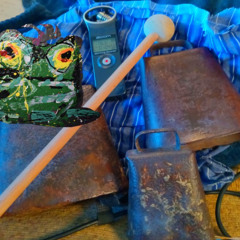 my father's antique cowbells ONE